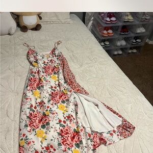 Showpo Floral Print Dress with Spaghetti Straps
